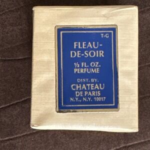 Vintage Fleau De Soir Perfume 0.5 Fl. Oz. Chateau De Paris Sealed Box